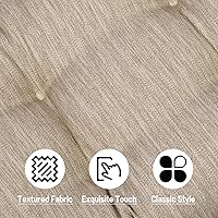 Vista 6 de baibu Almohadilla de banco clásica de 36 pulgadas de color sólido con lazos, almohada de banco rectangular súper suave para interiores y exteriores