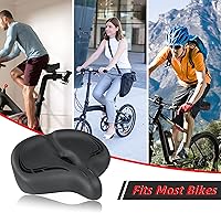 Vista 7 de Asiento de bicicleta de gran tamaño para bicicleta Peloton y bicicleta +, repuesto de sillín de bicicleta ancho compatible con bicicletas