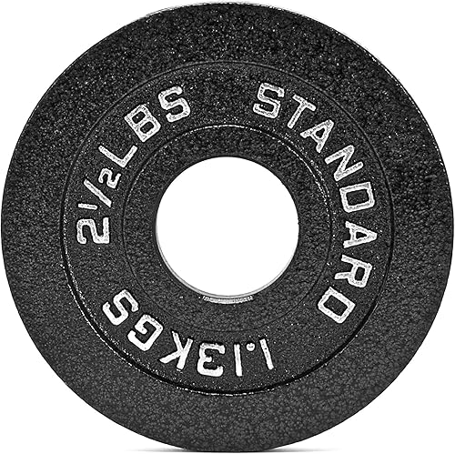 Miniatura 3 de Pares de placas de pesas de hierro de 1.25 libras a 45 libras para levantamiento de pesas, levantamiento de potencia y otros equipos de