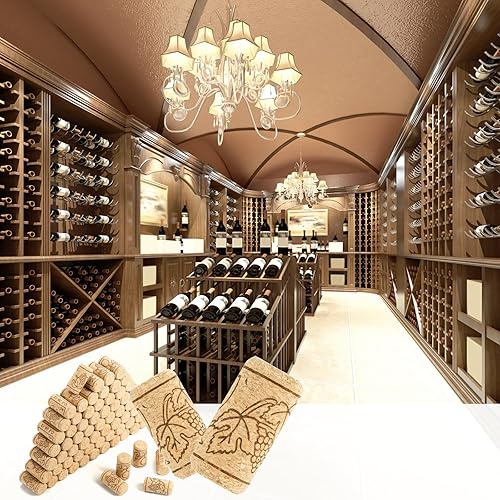 Miniatura 10 de Tebery Paquete de 150 corchos de vino naturales #8, 78 pulgadas x 1 34 pulgadas, tapón de vino recto de alta calidad, tapón de vino para corchar,