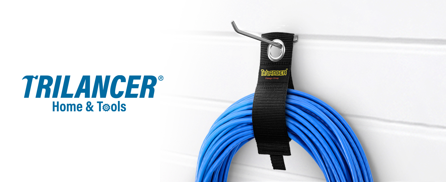 6 Organizer Per Garage KGDUYC - Cinghie Con Fibbia Triangolare Per Cavi, Fili, Corde, Appendibili A Parete - Foto 7