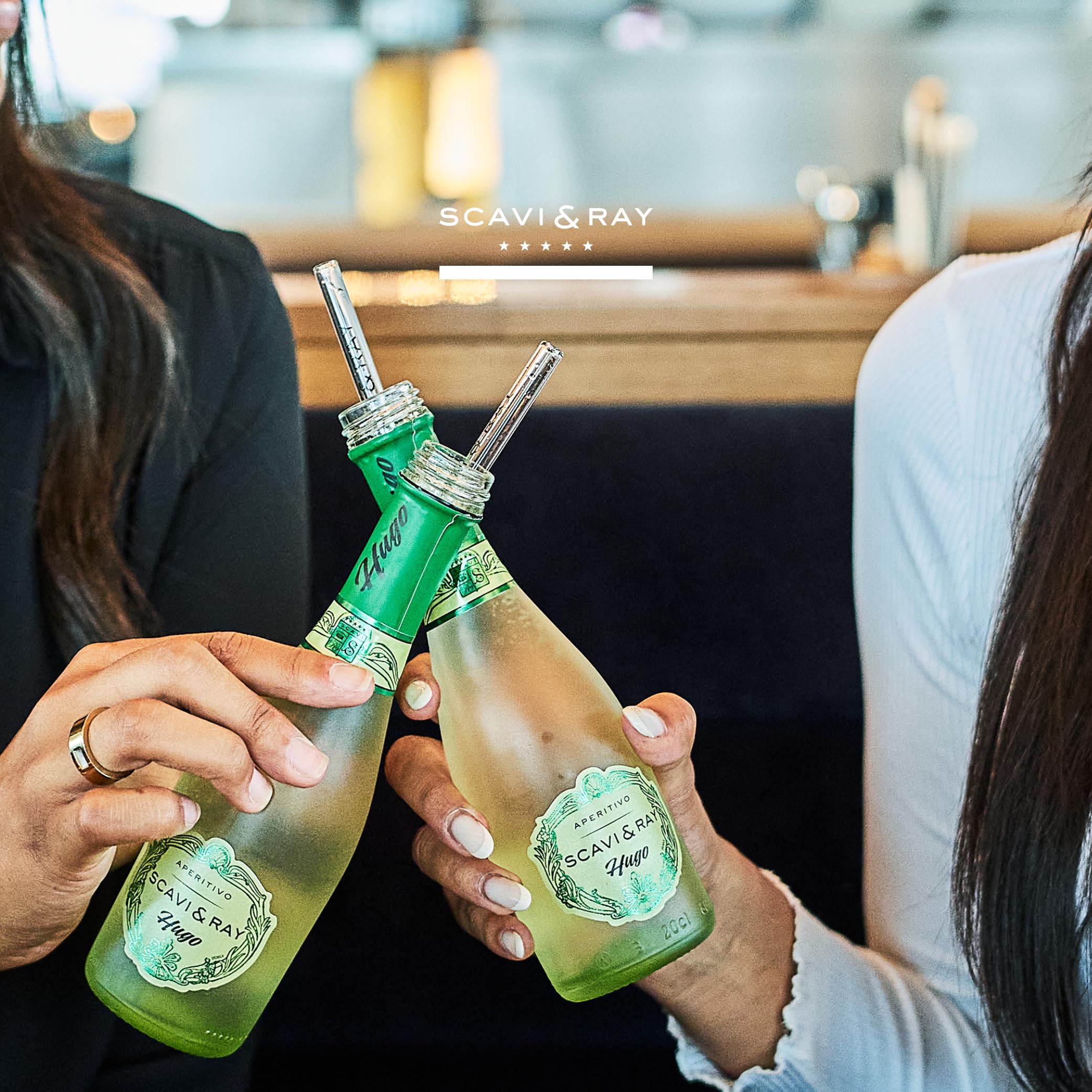SCAVI & RAY Hugo Aperitivo Piccolo – 24 x 0,2l mediterraner Prosecco Cocktail mit Holunderblüte & Minze, erfrischend süß und spritzig, 5,5% Vol. Alkohol – perfekt für unterwegs & kleine Genussmomente