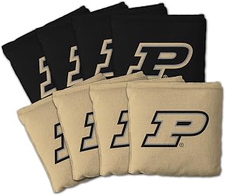 YouTheFan Officially-Licensed NCAA Set of 8 Cornhole Bags - All Weather Dual Sided Slide & Stop - Regulation Size with Carry case