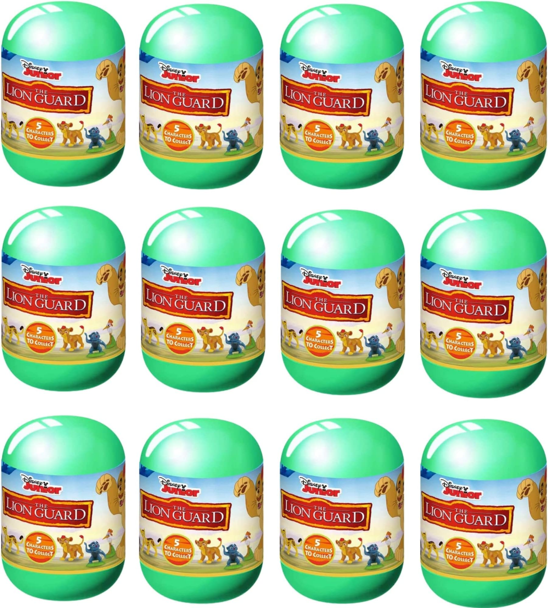 The Lion Guard - Junior Blind Box - 2" 5cm Mini Figures - 5 to Collect - Pack of 12 Capsules