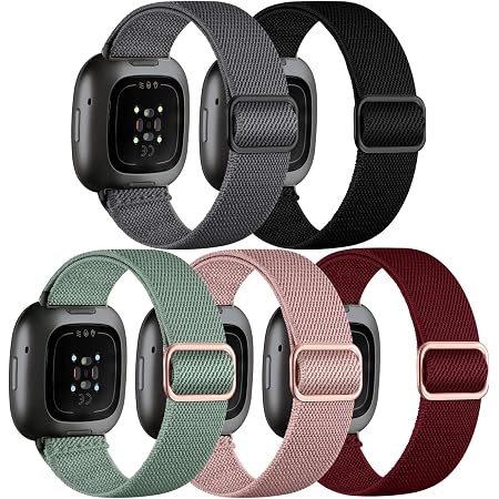 Adjustable Nylon Replacement Band For Fitbit Versa 3, Sense, Versa 4, Sense 2 - Soft, Breathable, Hook & Loop Strap