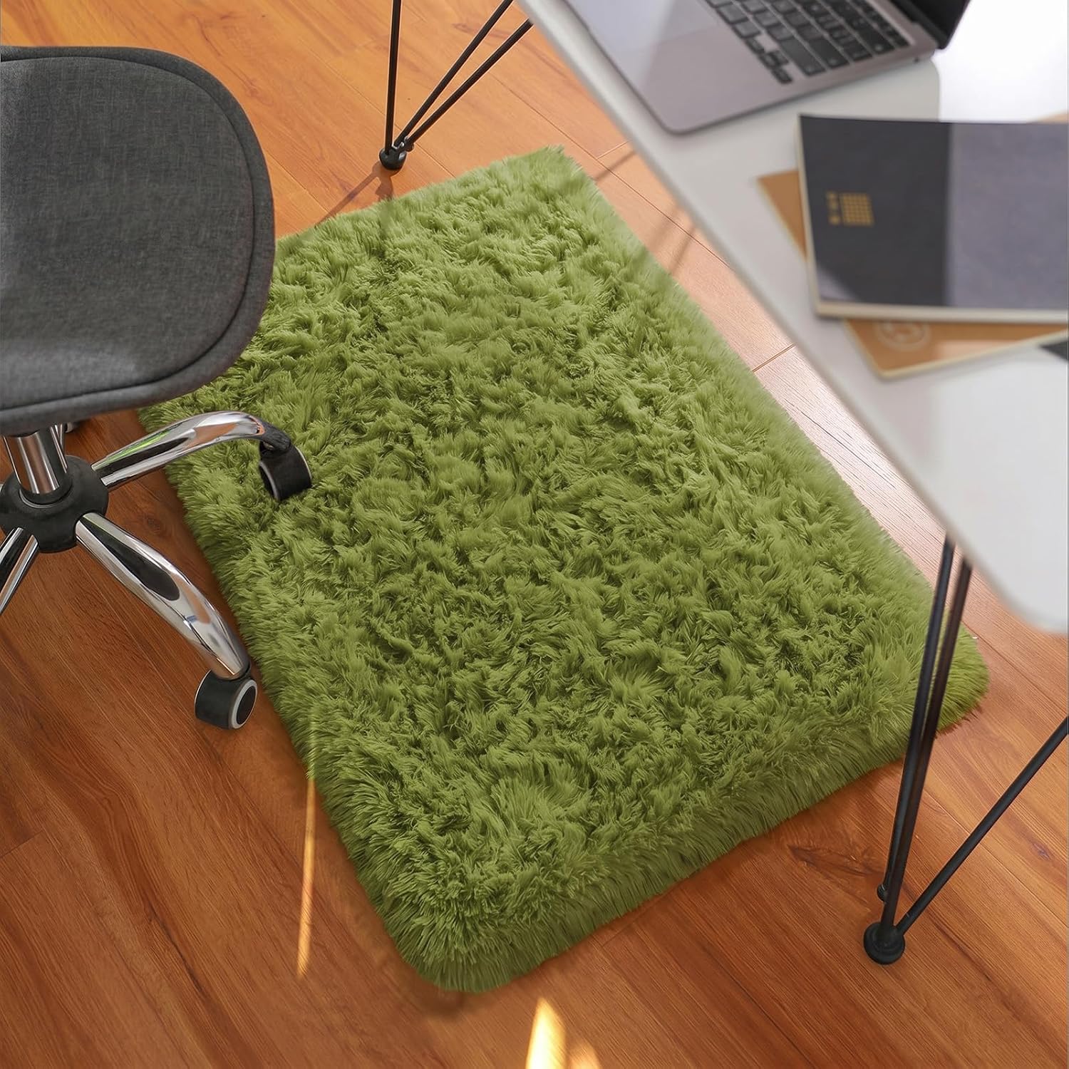 Ophanie Small Rug Washable Non Slip Throw Bedside Area Rugs, Fluffy Soft Green Mini Bedroom Carpet, Affordable Door Entryway Indoor Inside Front Entrance Dog 2x3 Mat, Home Decor Aesthetic, Nursery thumbnail
