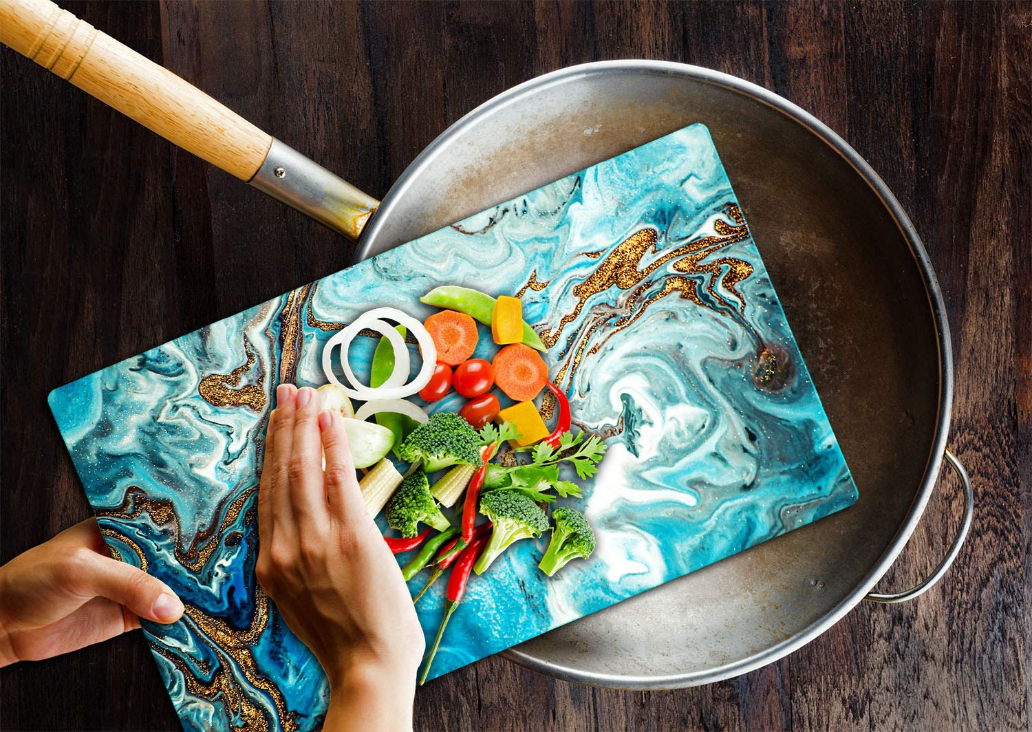 Tulup Tagliere Vetro Temperato - Copri Piano Cottura