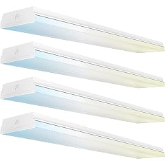 Sunco Garage Lighting LED Shop Lights for Workshop 4ft 8 Inch Width Warehouse Industrial Prisma Wraparound 7200 LM