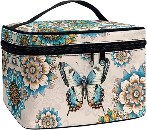Miniatura 8 de doginthehole Bolsa de maquillaje, bolsa de cosméticos de viaje, bolsa de aseo portátil grande, organizador de accesorios para mujeres y niñas,