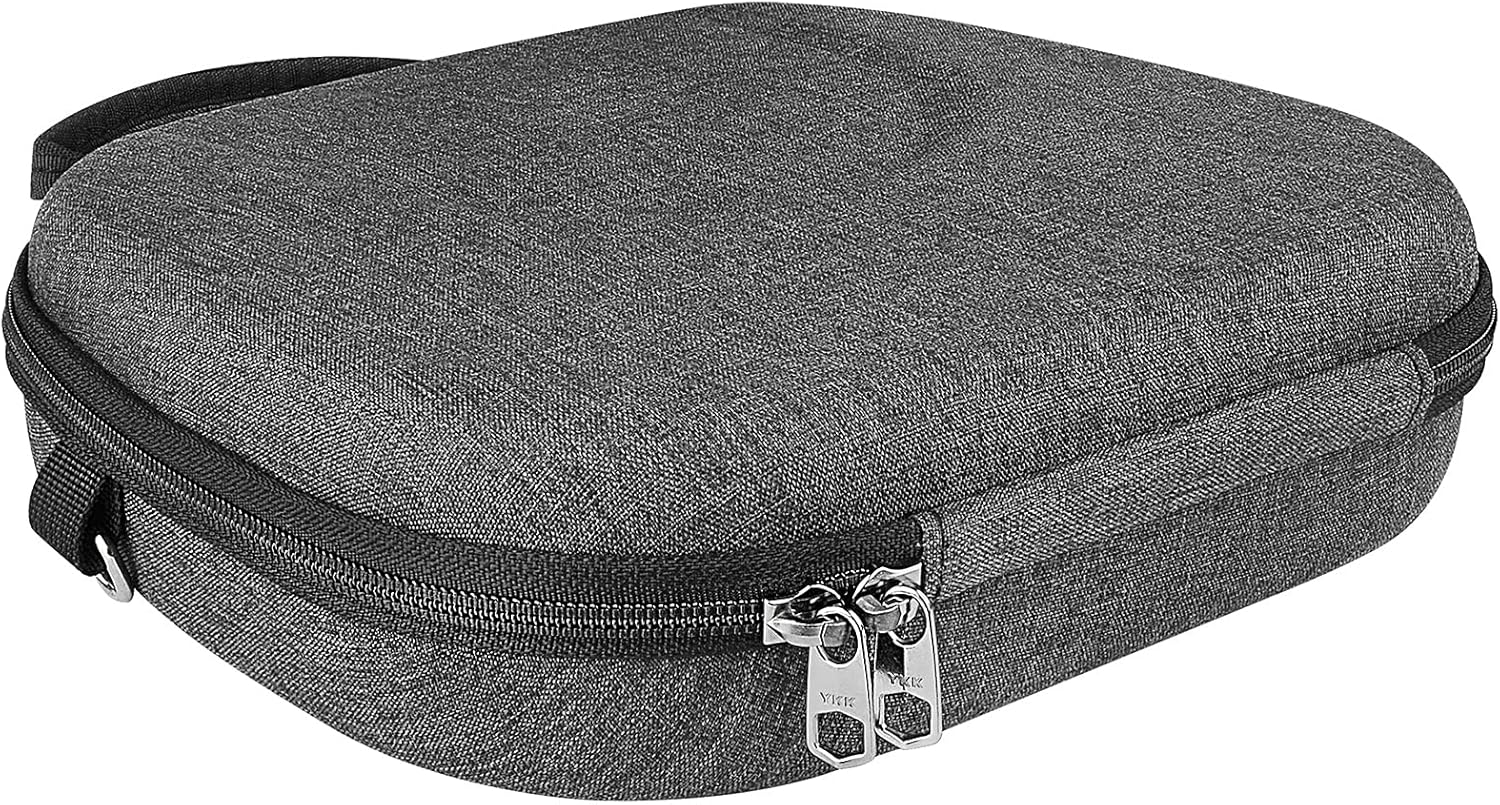 Geekria Shield Headphones Case Compatible with JBL Quantum One Gaming, Quantum 600, Quantum 800, Quantum 300 Case, Replacement Hard Shell Travel Carrying Bag with Cable Storage (Grey)