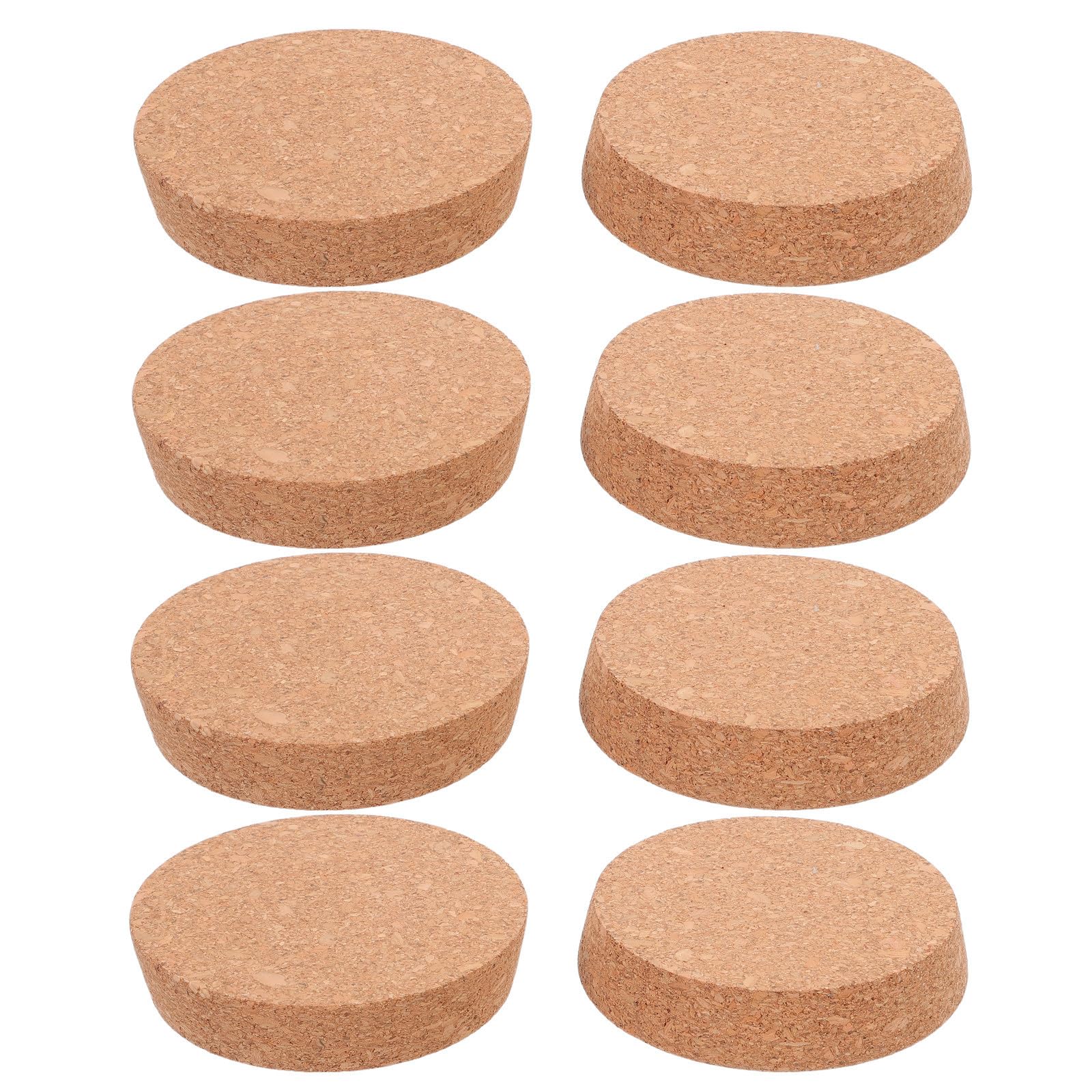 8 Tapones de corcho para botellas de vino cónicos y herméticos color marrón