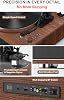 Retrolife Turntable with Integrated Speakers Belt Drive 33/45 RPM Vinyl Record Player Supports Bluetooth Playback with Auto-Stop Function RCA Out and Aux-In Yellow / Brown