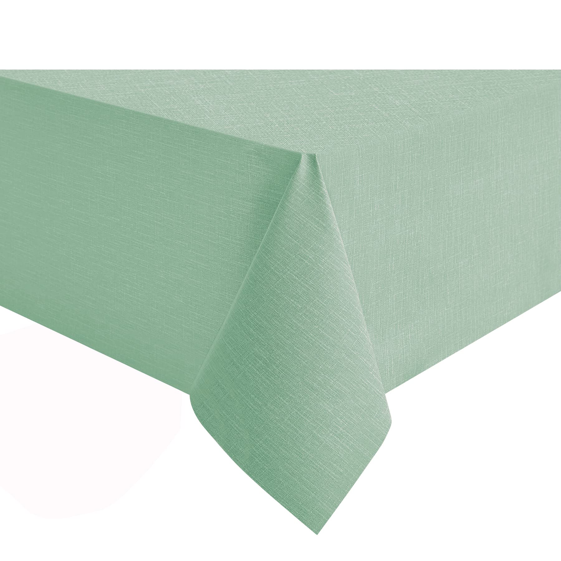 NLMUVW Rectangle Vinyl Tablecloth 100% Waterproof Oil Proof Spill Proof PVC Table Cloth Wipe Clean Table Cover for Kitchen Dining Picnic, Sage, 54 x 84 Inch โ image 1
