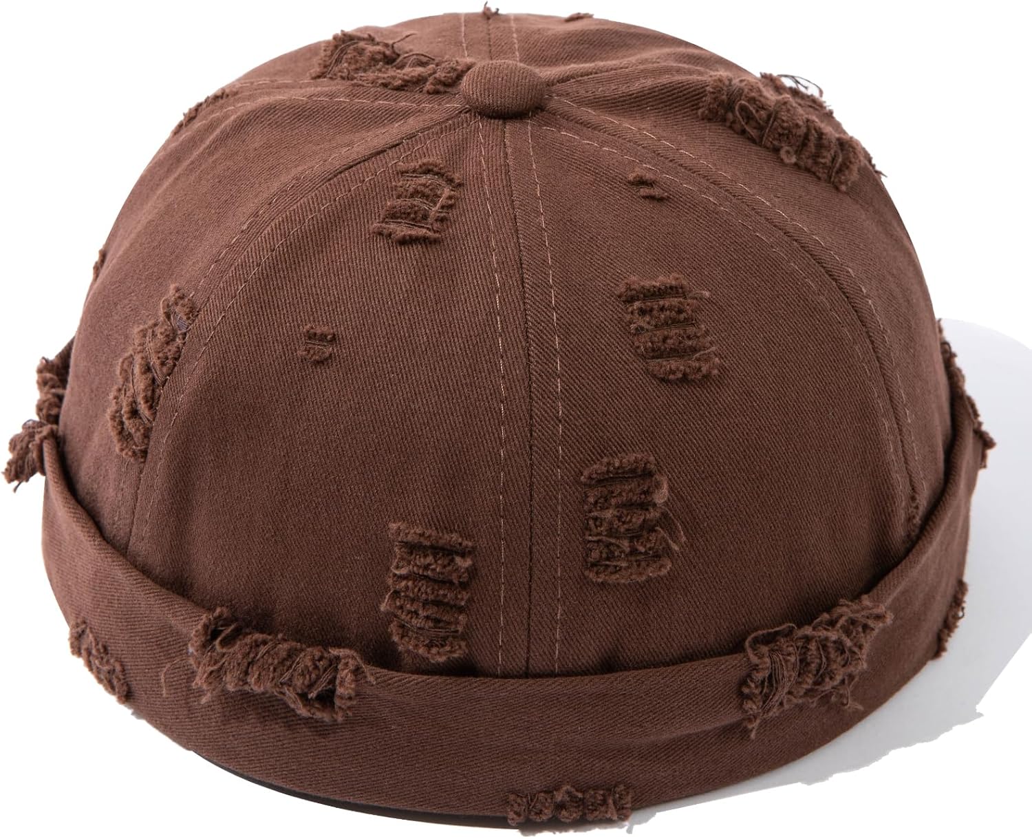 Retro Frayed Brimless Docker Cap Rolled Cuffed Beanie Skullcap Sailor Landlord Hat Casual Lovers Hip Hop Dancing Hats - Image 3