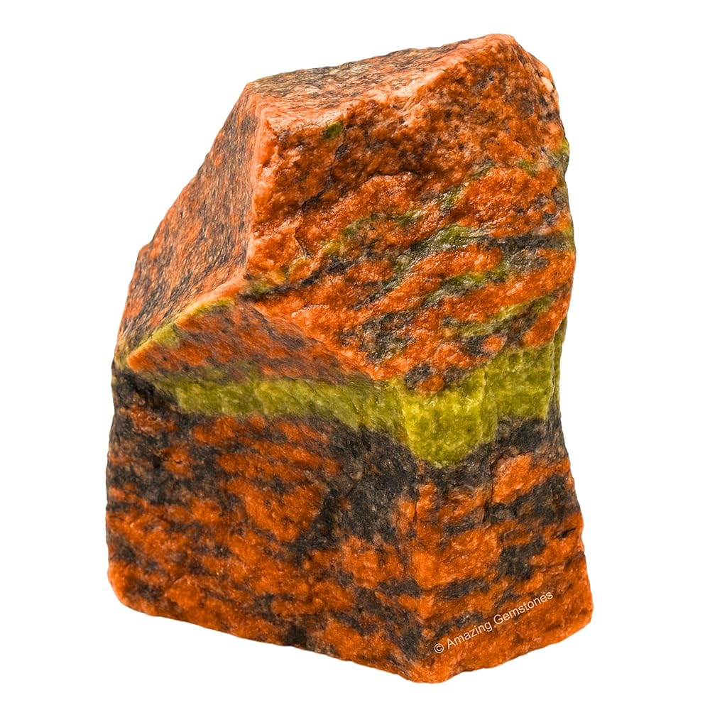 Amazing Gemstone Unakite Raw Crystals and Healing Stones, Natural Rocks for Tumbling and DIY Raw Stones and Crystals (1 Piece)