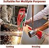 Portable Oxygen Acetylene Torch Kit with 4L & 2L Gas Tanks, Oxyacetylene Welding Cutting Set with Twin Hose, Regulators, Brass Tips for DIY Metalwork, Brazing, Auto Repair – Cylinder Holder Include