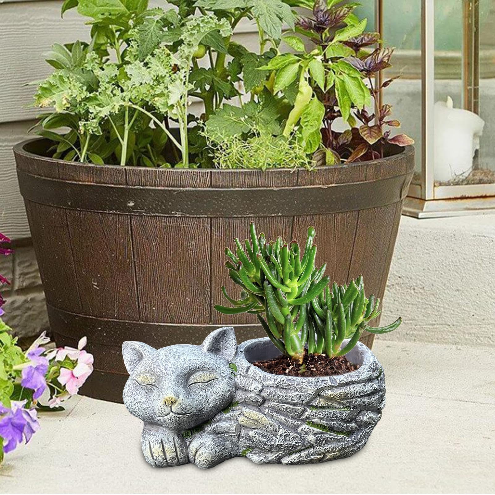 Amazon.co.jp: 猫用植木鉢 - かわいい防水プランター、猫の多肉植物