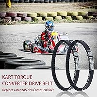 Vista 5 de 3 piezas de correas de transmisión Go Kart Serie 30 que reemplaza Manco 5959 / Comet 203589 - Correa convertidora Trorque duradera