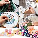 72 pcs Sewing Thread Kit, 36 Colors 400yd Polyester Thread with Matched 36 Colors Bobbins, Thread for Sewing for Hand & Sewing Machine, Emergency and Travel, DIY and Home.
