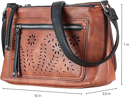 Miniatura 3 de Lady Conceal Bolso de transporte oculto para mujer - Hailey Crossbody con bloqueo YKK oculta y funda universal para pistola