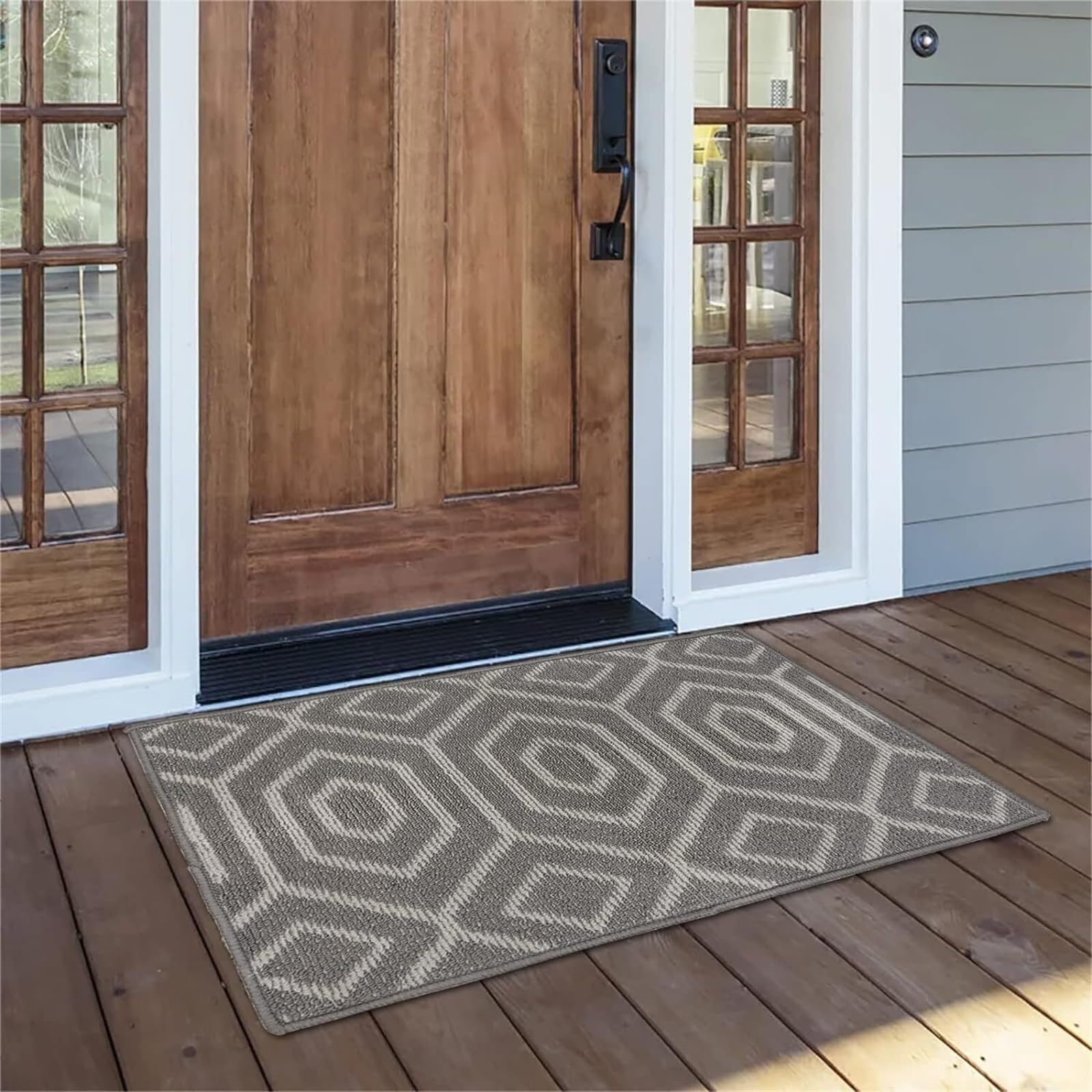 Paillasson Tapis De Porte D'entrée en Caoutchouc Naturel Durable, D'intérieur Et D'extérieur pour Grattoir À Chaussures pour L'entrée