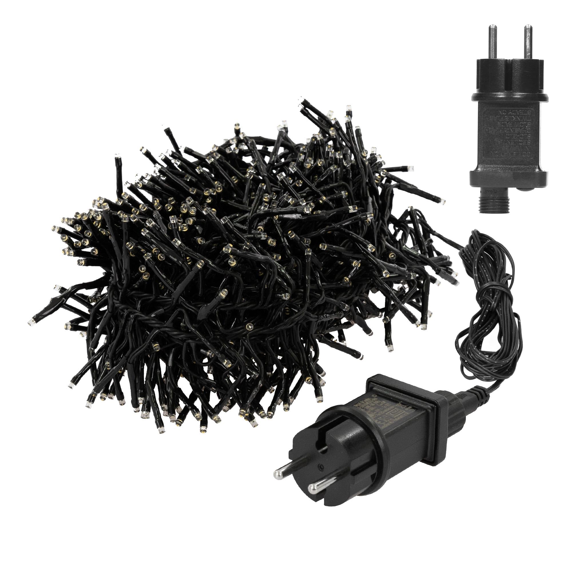 ECD Germany Catena Luminosa Grappolo 8,5m 1152 LED Bianco Caldo con Timer e 8 Modalità di Illuminazione Alimentazione a Rete IP44 Luci Cluster per Albero Natale Interno Esterno Lucine Decorative Patio