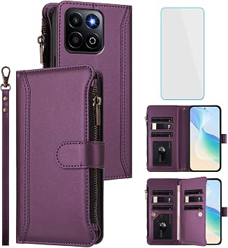 Phone Wallet Case Wallet for Honor 400 Smart Purple