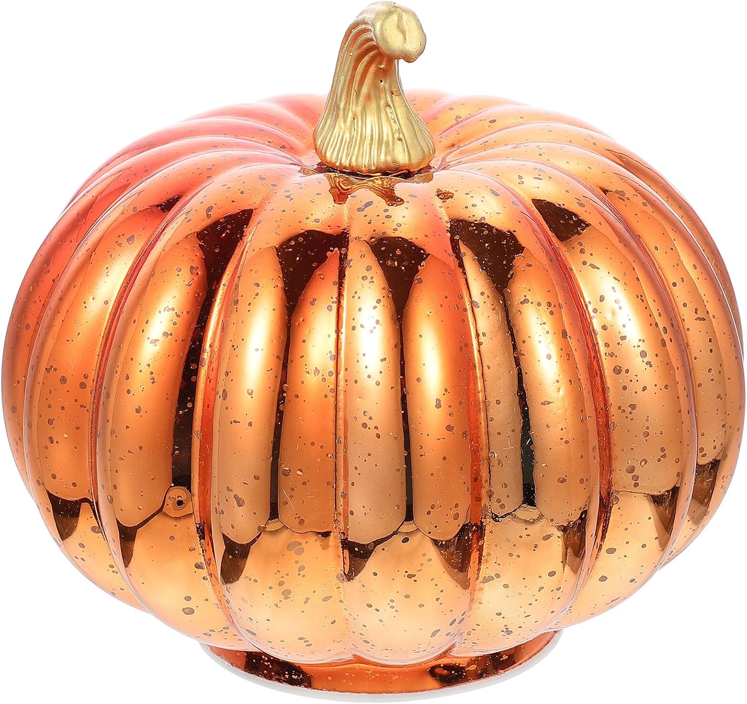 Glass Pumpkin Light Halloween Decor Battery Powered Decorative Pumpkin Lantern for Halloween Party Desktop Ornament Seasonal Harvest Lighting