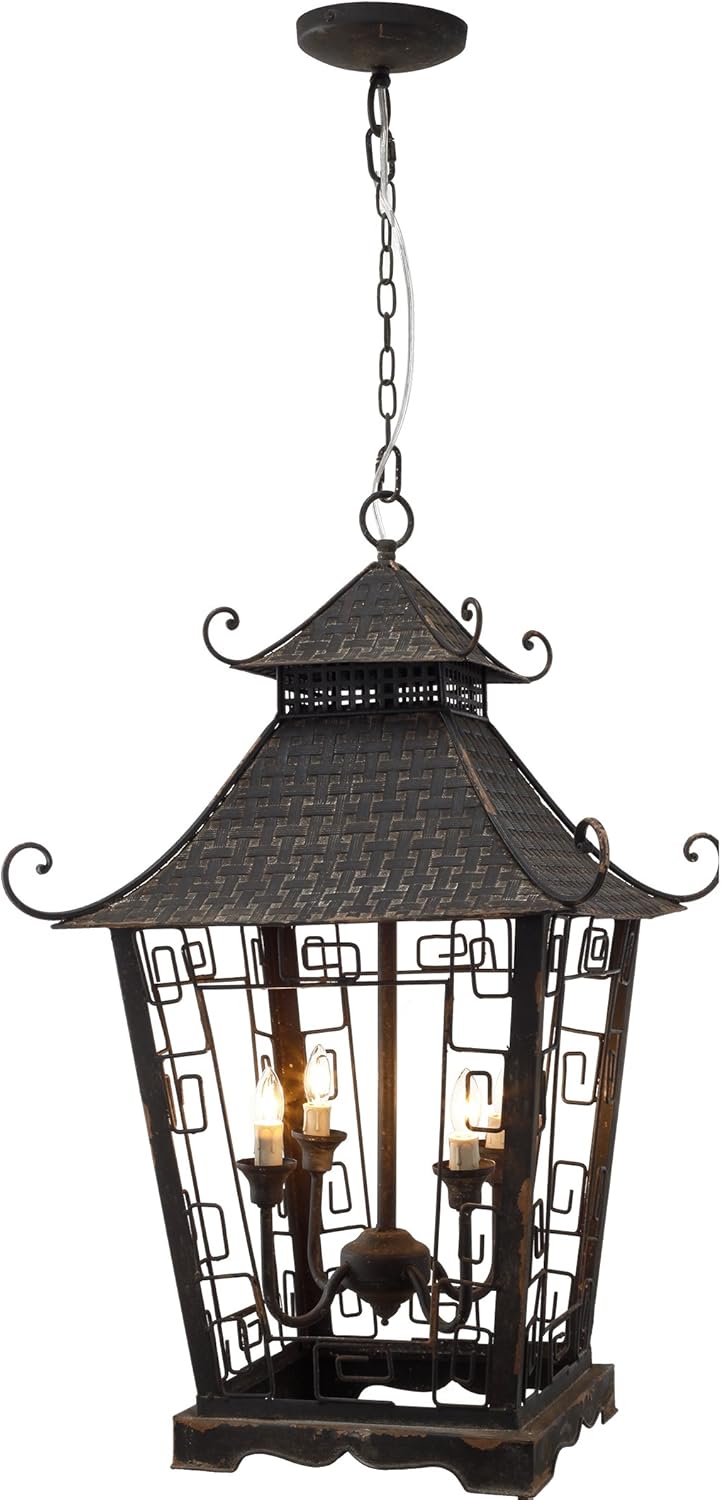 Flash Deals - 60% OFF A&B Home Florence de Dampierre Pagoda Chandelier, Black