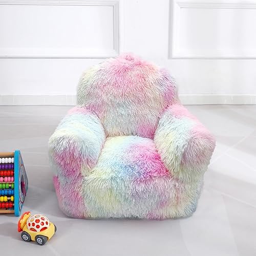 Miniatura 10 de Silla para niños pequeños, que brilla en la oscuridad, sofá puf para niños, sofá para niños pequeños, mini sofá, sillón con reposabrazos para niños,