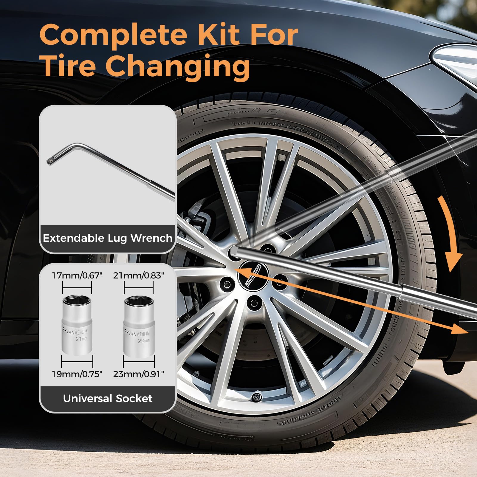 Set jack per forbici per auto da 3 tonnellate con adattatore elettrico per bohrad, include chiave, cuscinetti in gomma, cricchetti e custodia per auto, SUV, MPV