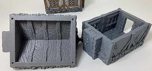 Miniatura 4 de -Cottage - RPG - Calabozos y Dragones - DND - Pathfinder - Señor del Anillo - Figura miniatura (gris/sin pintar) (Techo de tejas)