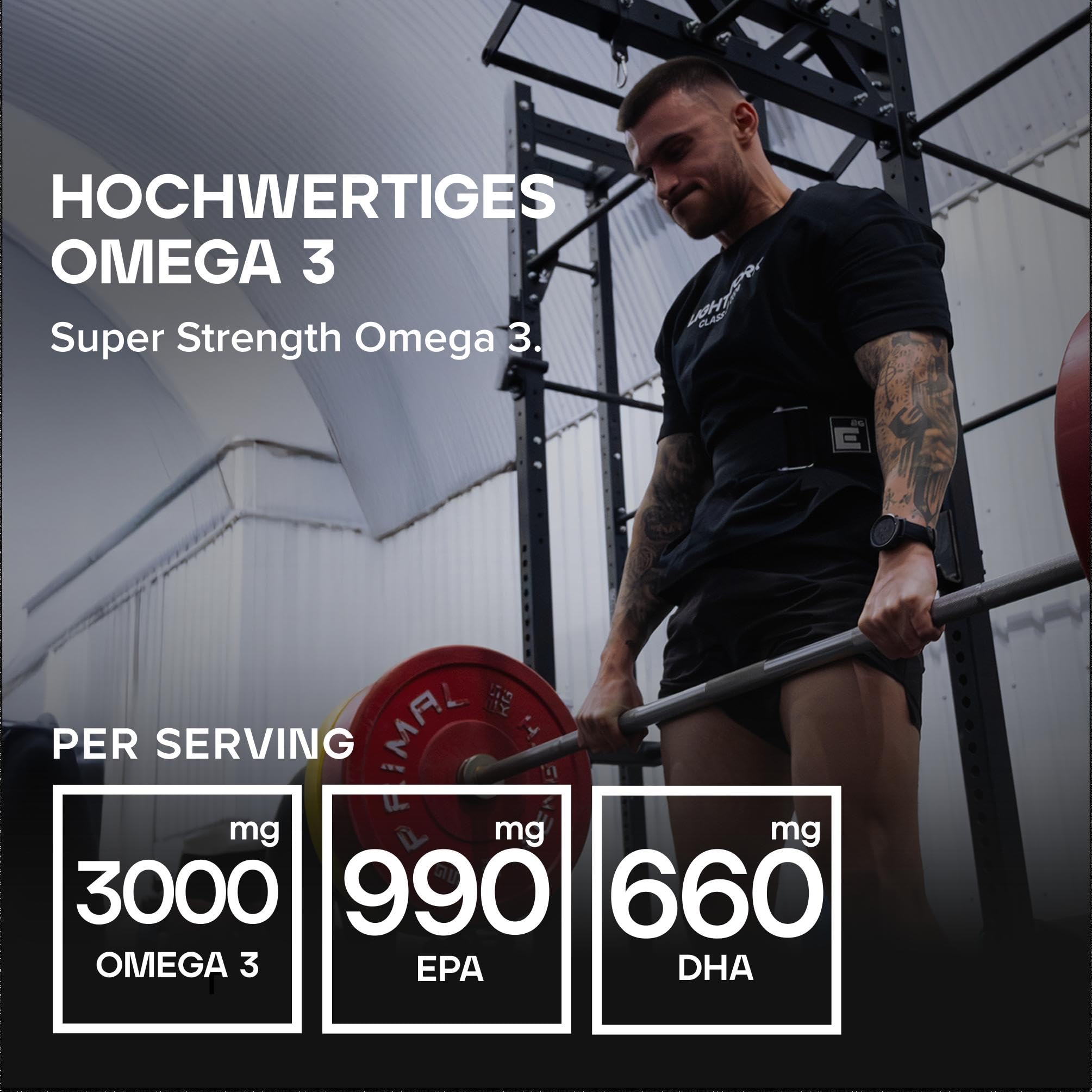 Super Strength Omega 3 = 990 mg Softgelkapseln – Softgelkapseln von Bulk Powders, 270 Softgels