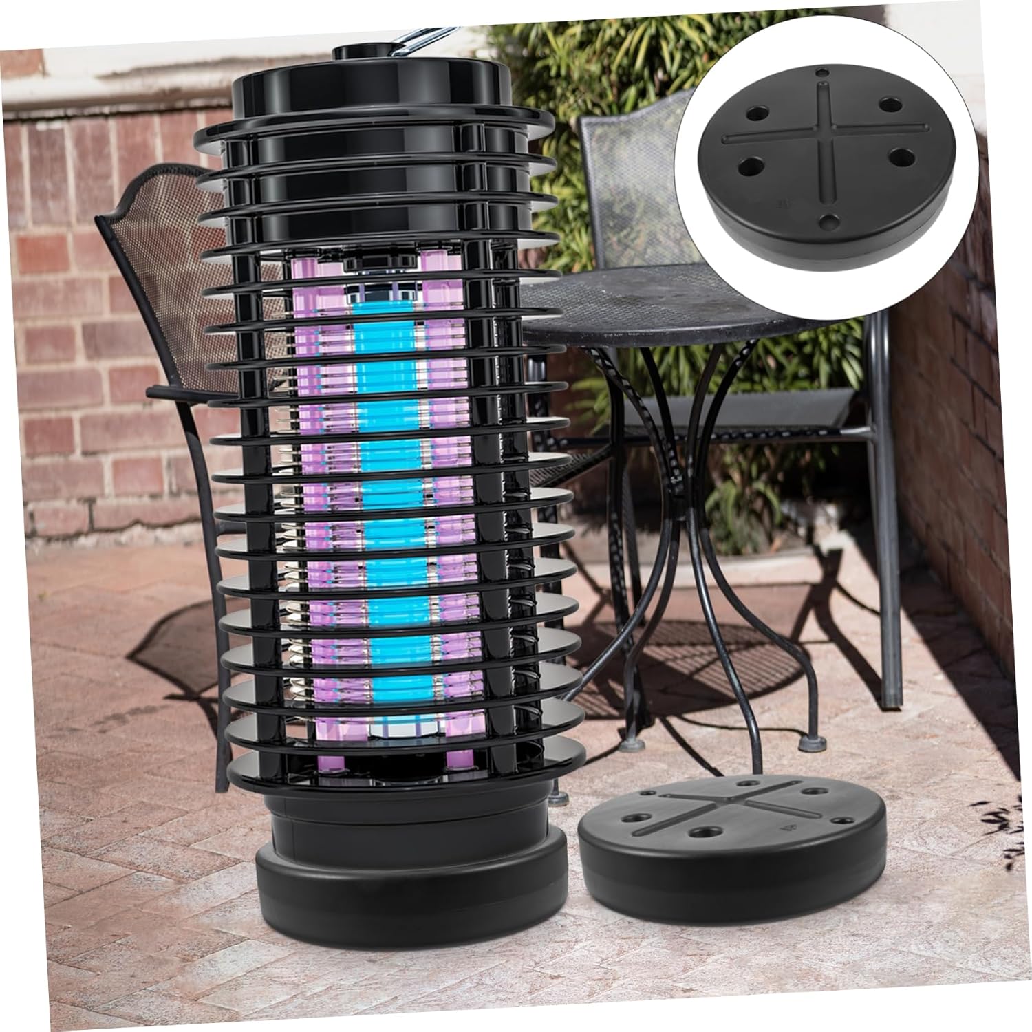 Happyyami 1set Patio Heater Base Weight for Outdoor Use Movable and Sturdy Accessory for Patio Heaters - for Enhanced Safety Material Compact and Easy to Transport