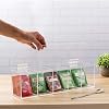 MyGift Modern Clear Premium Acrylic Tea Bag Organizer Box مع 5 مقصورات وغطاء مفصلي ، وأريكة تخزين كونترتوب للمطبخ للشاي والتوابل المتنوعة
