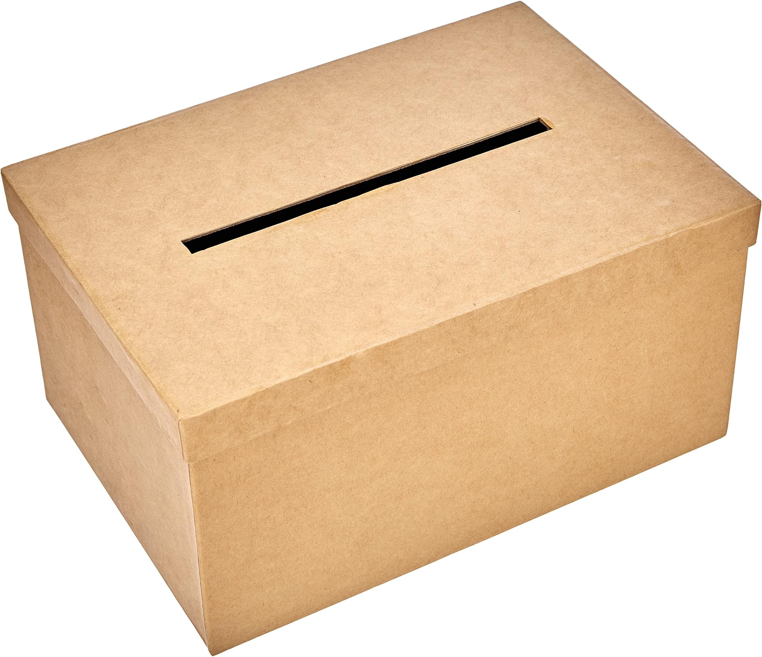 RayherHOBBY Papier-Mâché Gift Card Box, 30 x 21 x 15 cm, 1 Count (Pack of 1), Natural