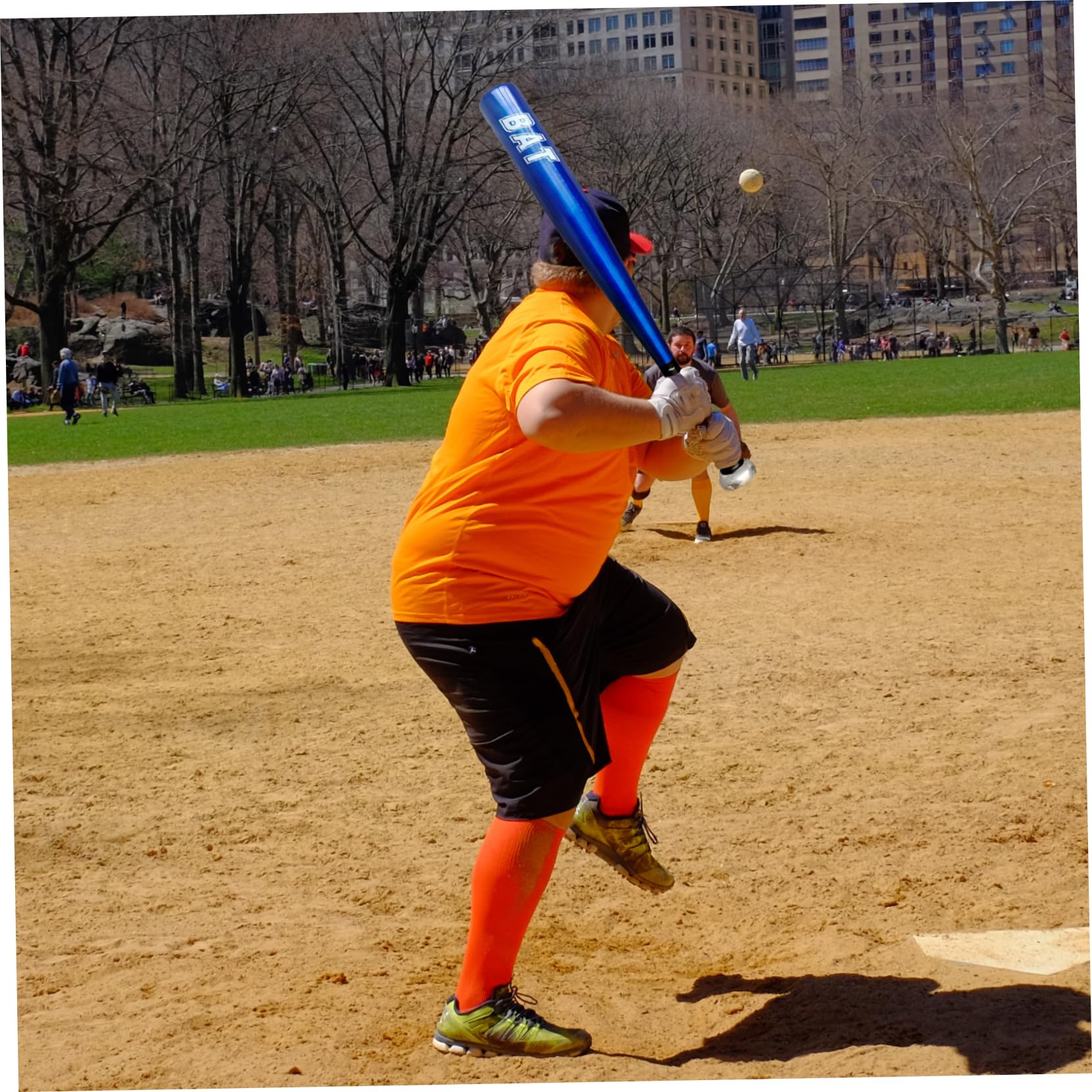Baseballschläger, 20 Zoll, tragbar, robust, aus Aluminiumlegierung, leicht, für das Training im Freien, Baseballschläger aus Metall, Metall-