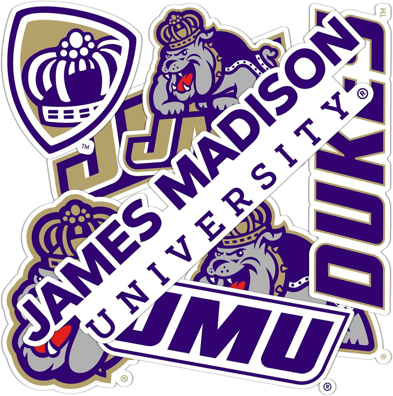 Desert Cactus James Madison University Sticker Dukes Vinyl Decals Laptop Water Bottle Car T2 (Type 2-2)