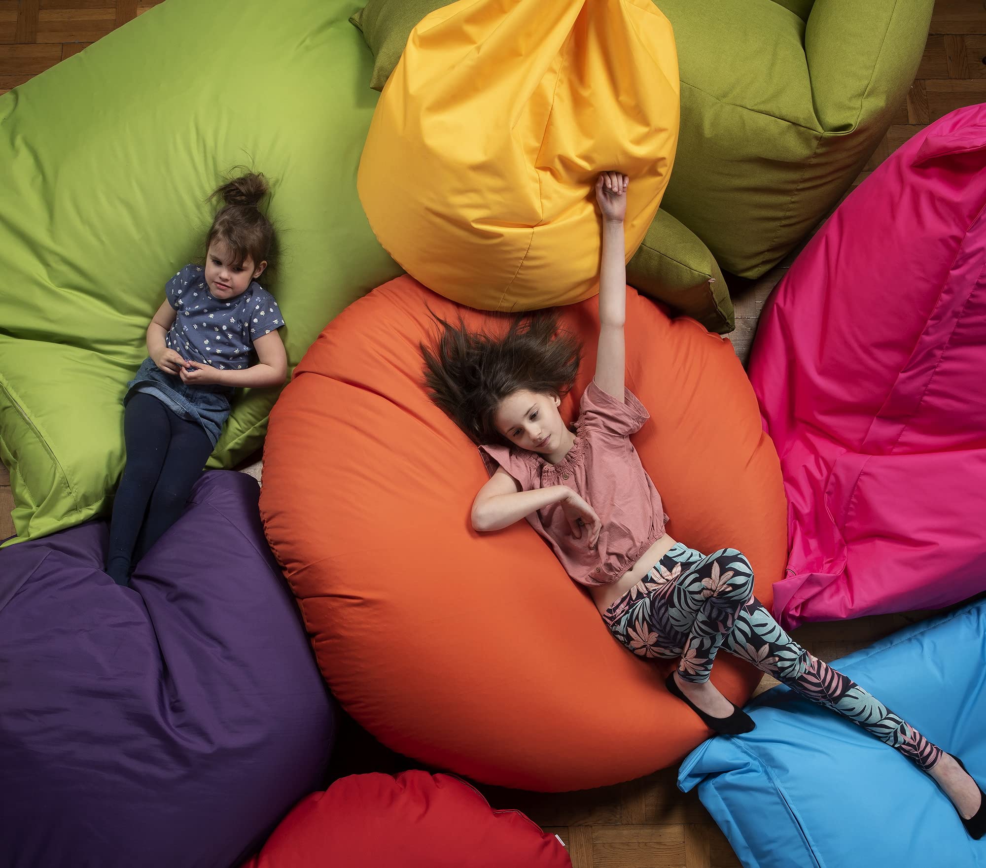 chilly pilley Pouf A Sacco Con Riempimento Di Perline In Eps Pouf Gigante A Sacco Per Interni Ed Esterni Multifunzionale Impermeabilie Per Bambini E Adulti Molti Colori (Grigio,