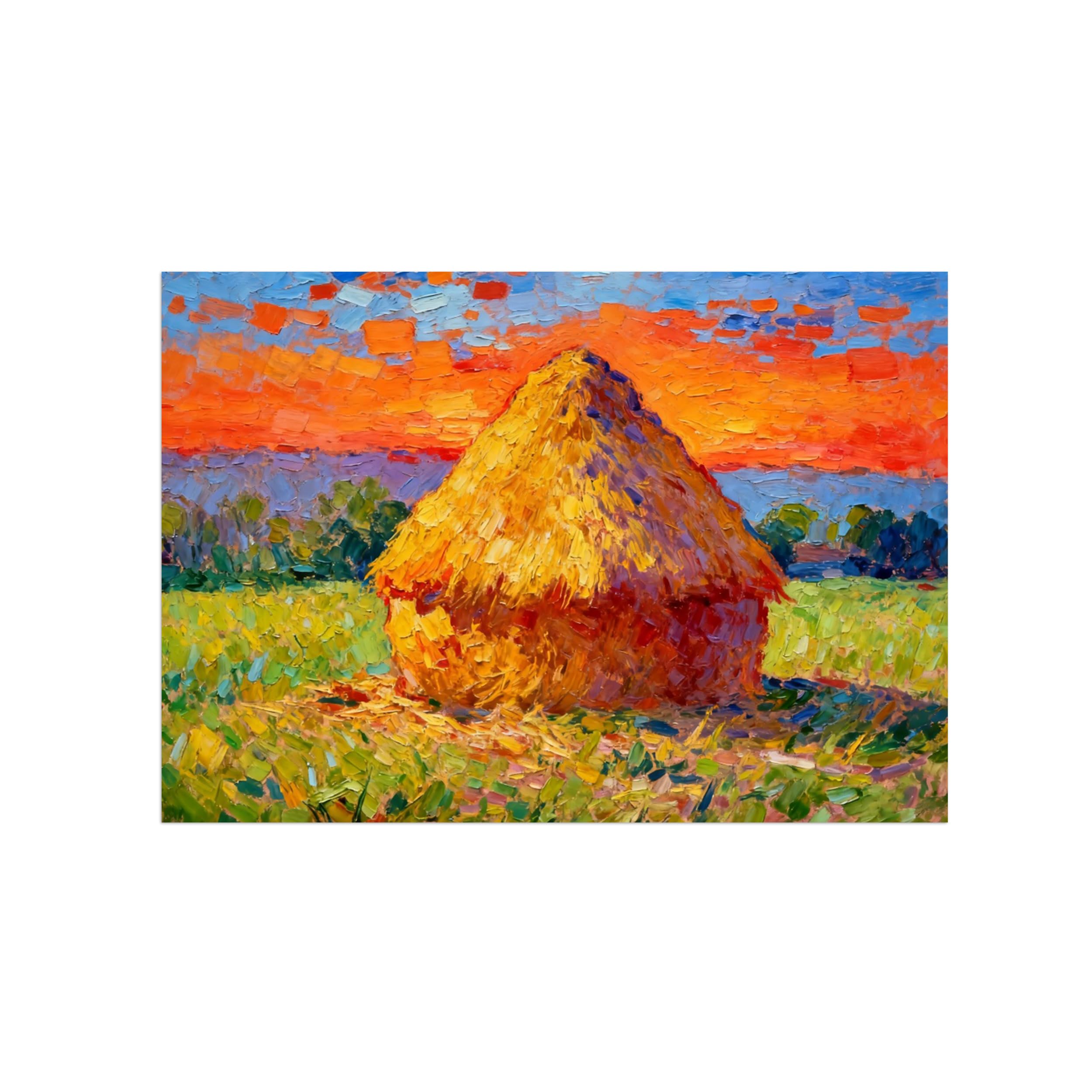 Ozpwbvy Unframed Sunset Landscape Canvas Wall Art Picture 60X85cm