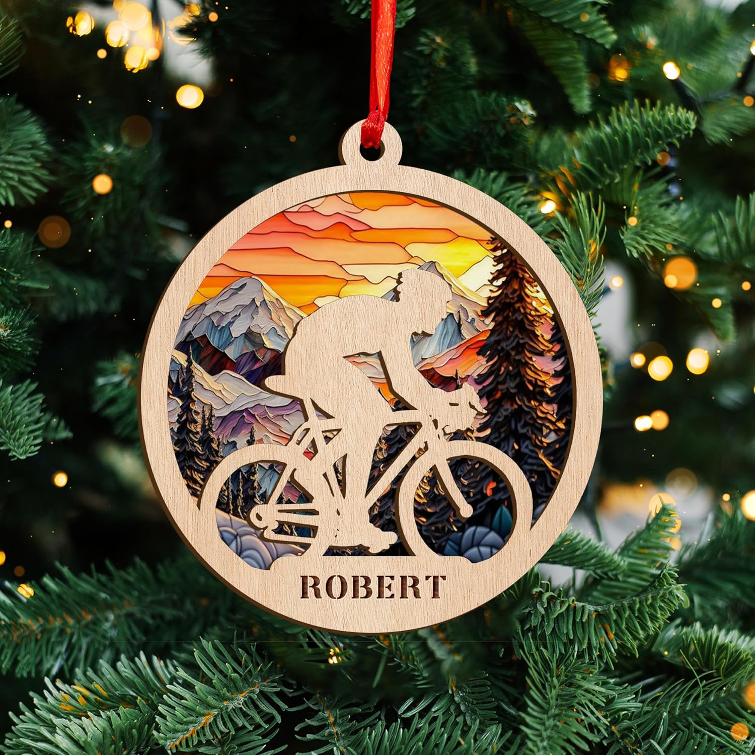 Amazon.com: Personalized Bicycle Christmas Ornaments 2023, Cycling