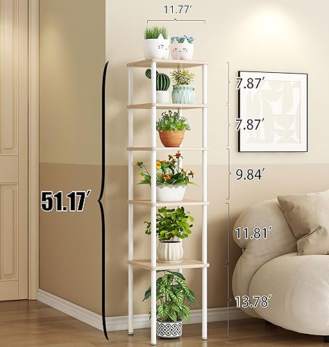 Miniatura 5 de AZERPIAN Paquete de 5 soportes para plantas para interiores, apilables y de bricolaje, para múltiples plantas, para sala de estar, patio, balcón,