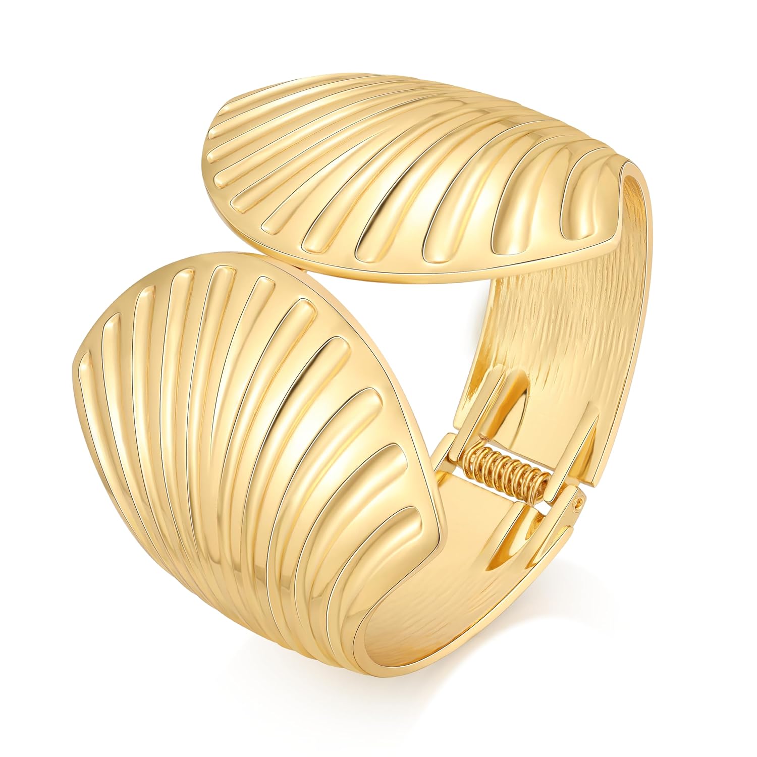 TOBENY Gold Bangle Bracelets for Women Trendy Waterdrop Adjustable Twist Cuff Bracelet Thick Chunky Gold Bracelet Jewelry Gifts