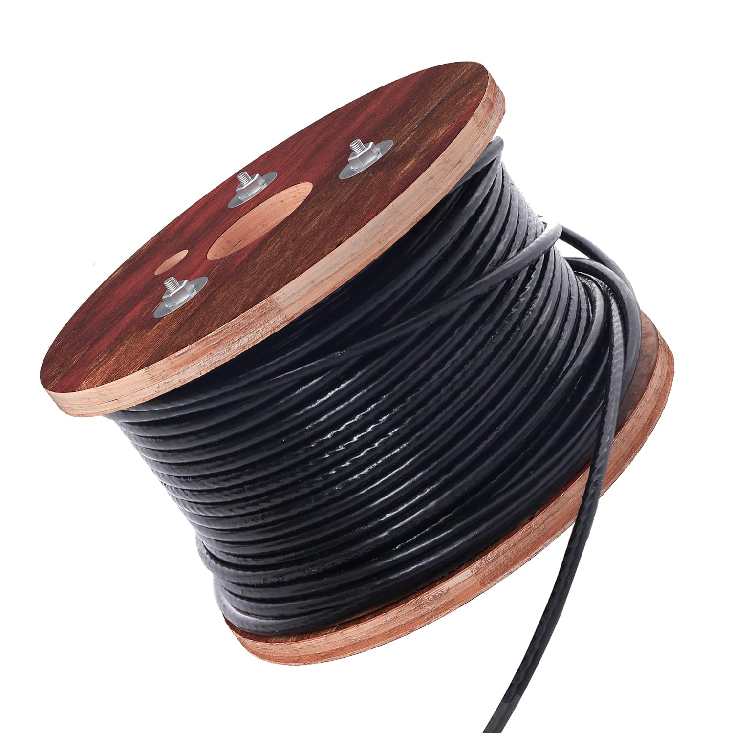 Houseables Coated Wire Cable, Vinyl Coated Wire Rope, 1/4 Steel Cable (OD), 0.149" ID, 7x7 Braided Strands, Metal Rope, Galvanized Steel, Clothes Line, Clothesline, Aircraft, Tension, Black, 250 Feet Black 250 Ft