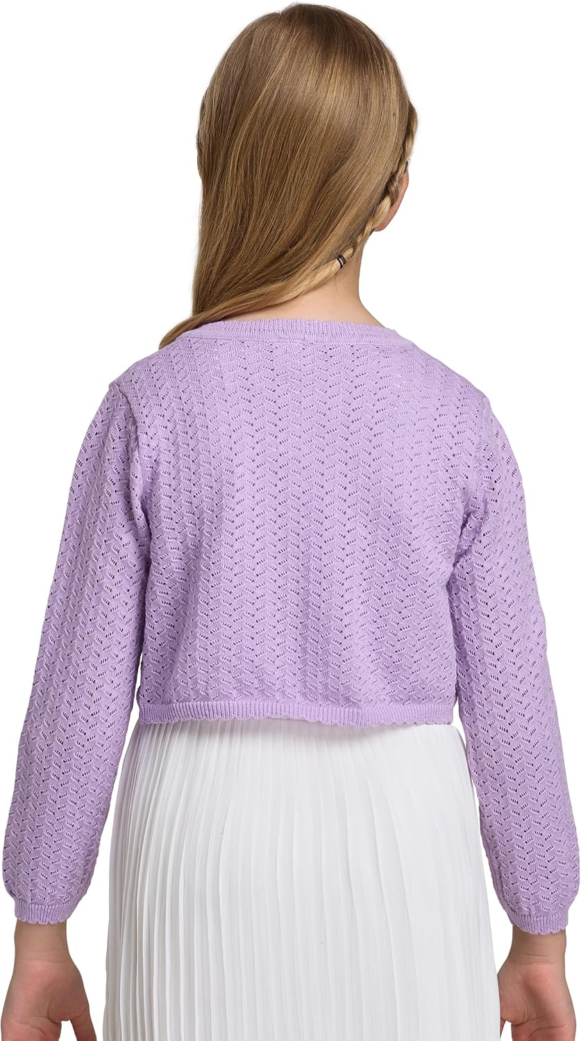Girls Long Sleeve Cardigan Children Kids Bolero Shrug Spring Summer Dress Cover Up