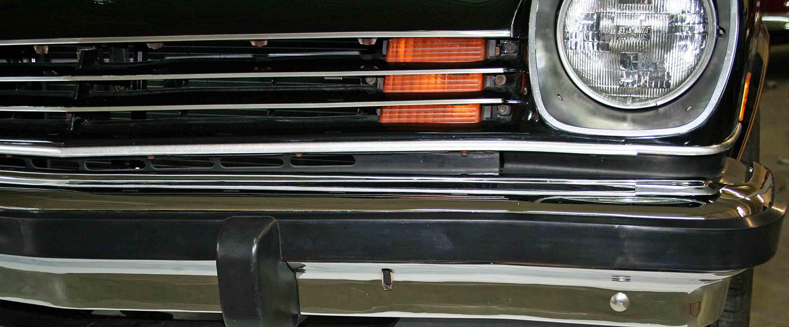 1974-77 Chevrolet Vega front bumper impact strip