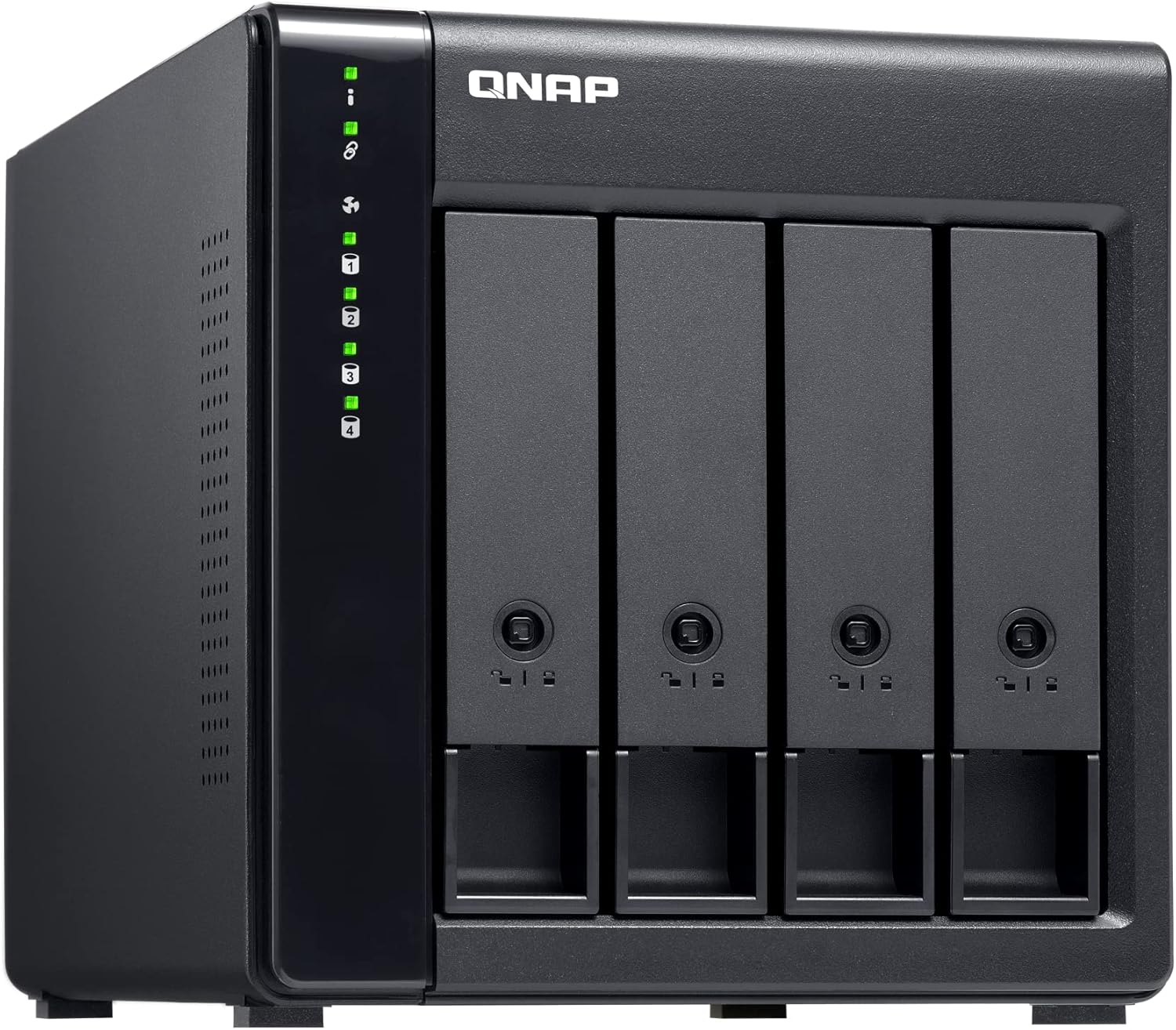 QNAP TL-D400S 4 Bay SATA 6Gbps JBOD Storage Enclosure. PCIe SATA Expansion Card (QXP-400eS-A1164) Included
