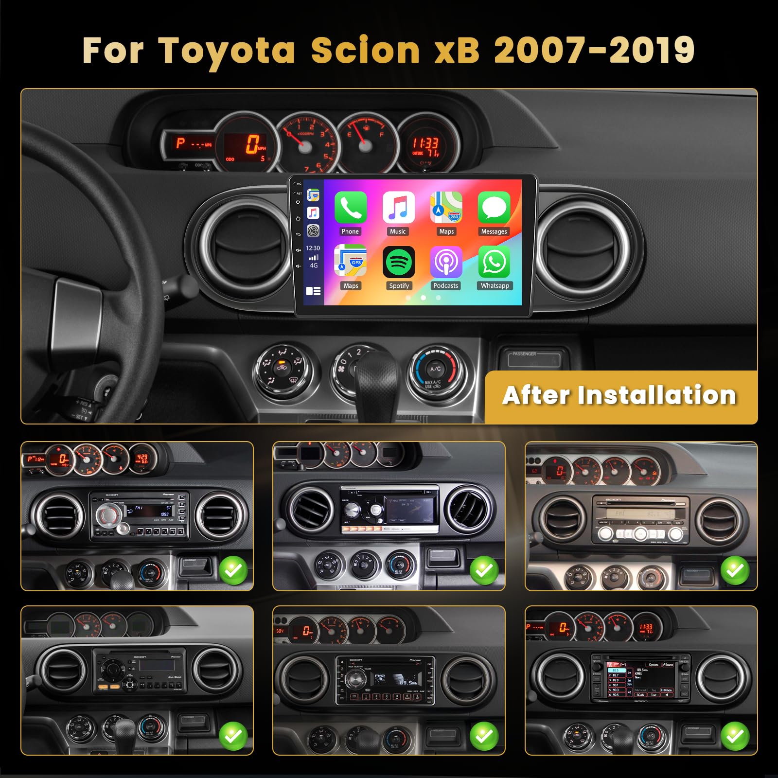 ICE/HU/TD698GYTOYOTAカーナビ 本体Bluetoothユニット Amazon.com: 【8 Core 4+64GB】 Hikity Android 15 Car Stereo for