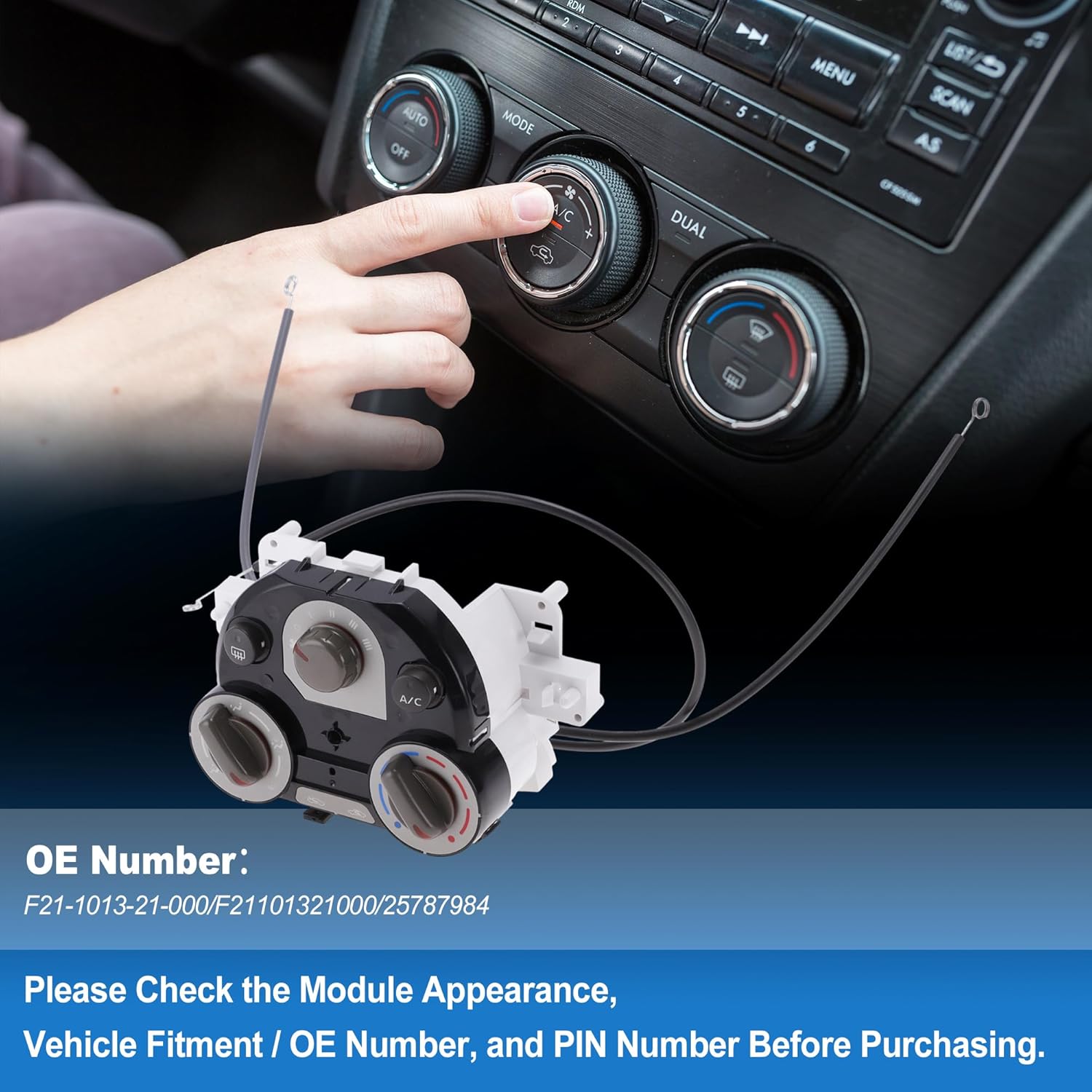 A/C Heater Climate Control Switch Module Panel for Nissan Versa 2012-2013 HVAC Climate Temp Unit No.27510-3NH1B/27510-00C24/27510-3AN0A