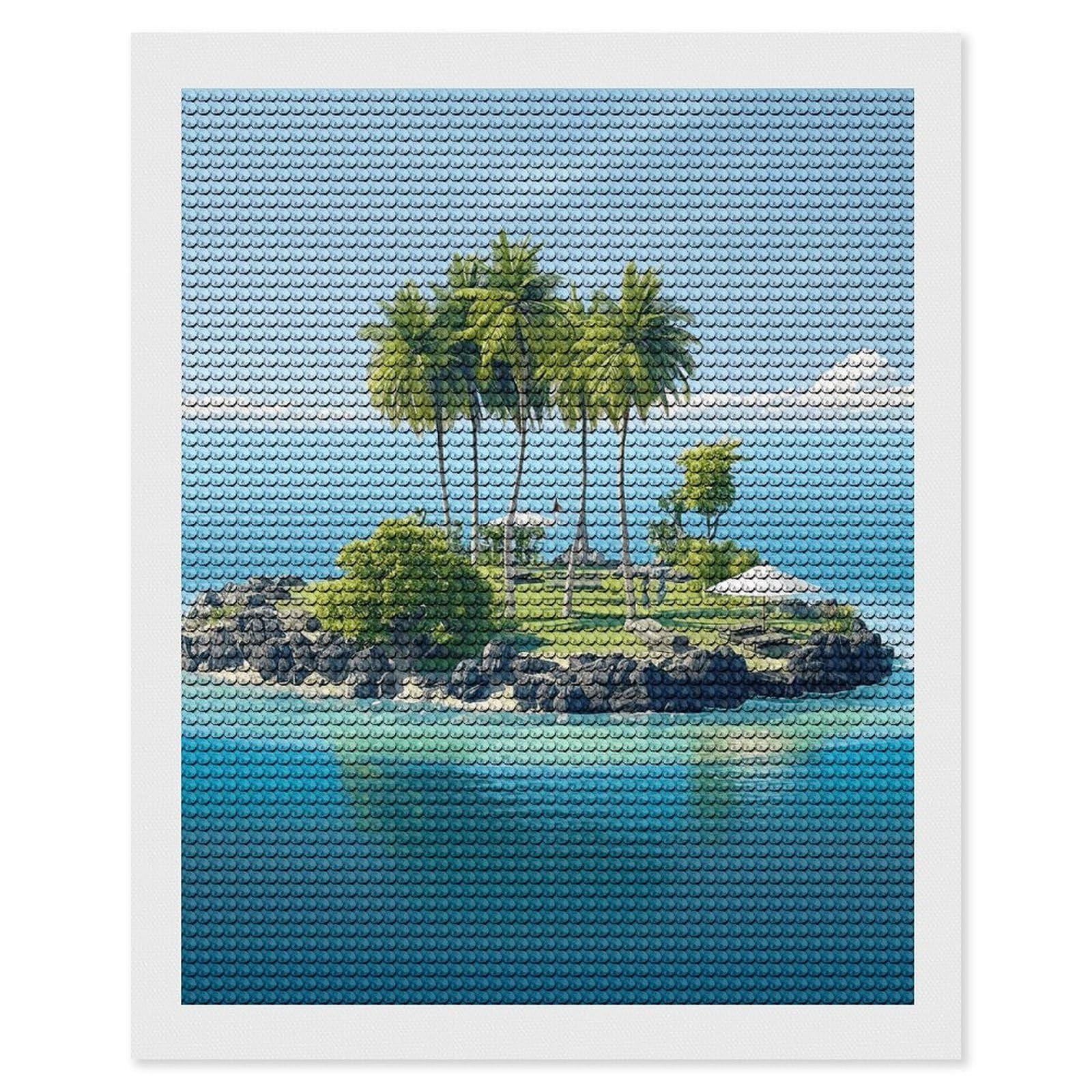 NONHAI Diamond Painting Kits for Adults - DIY Diamond Art Kits for Beginners - Full 5D Paint Drill Diamond Dots Paintings- Island Diamonds Pictures Gem Art and Craft Wall Decor 16"x20"